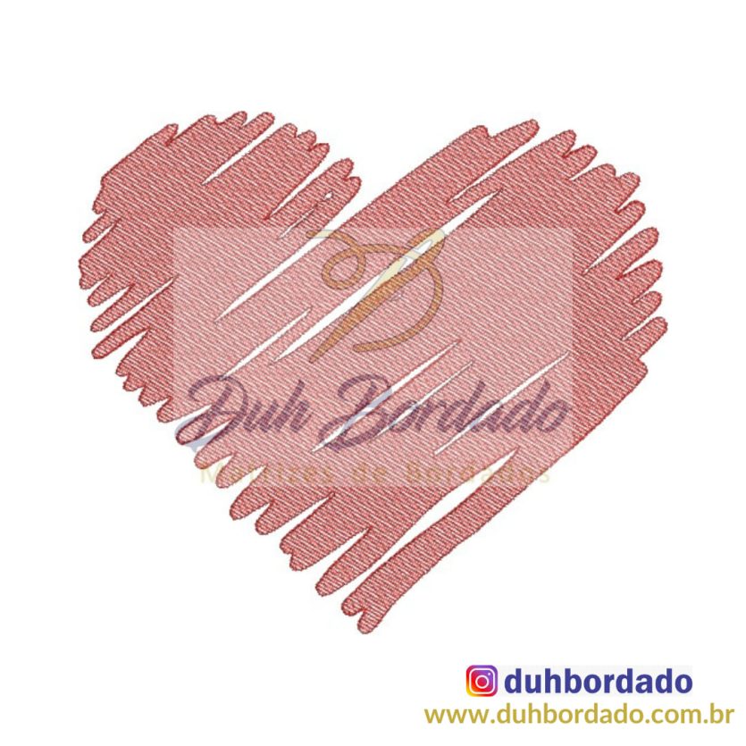 Matriz de Bordado Coração