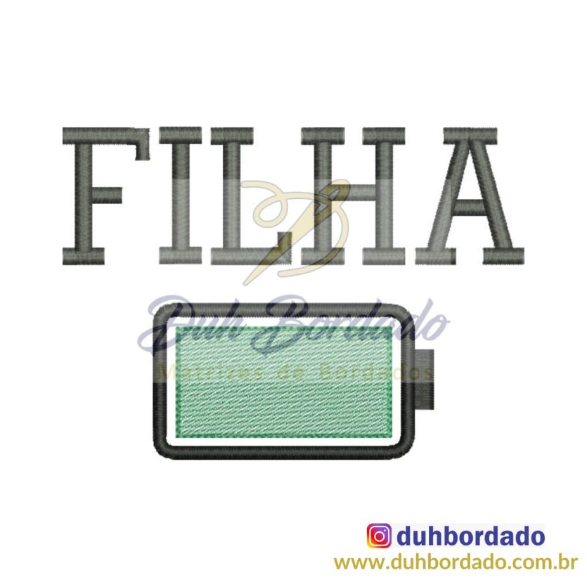 Matriz de Bordado Filha Bateria