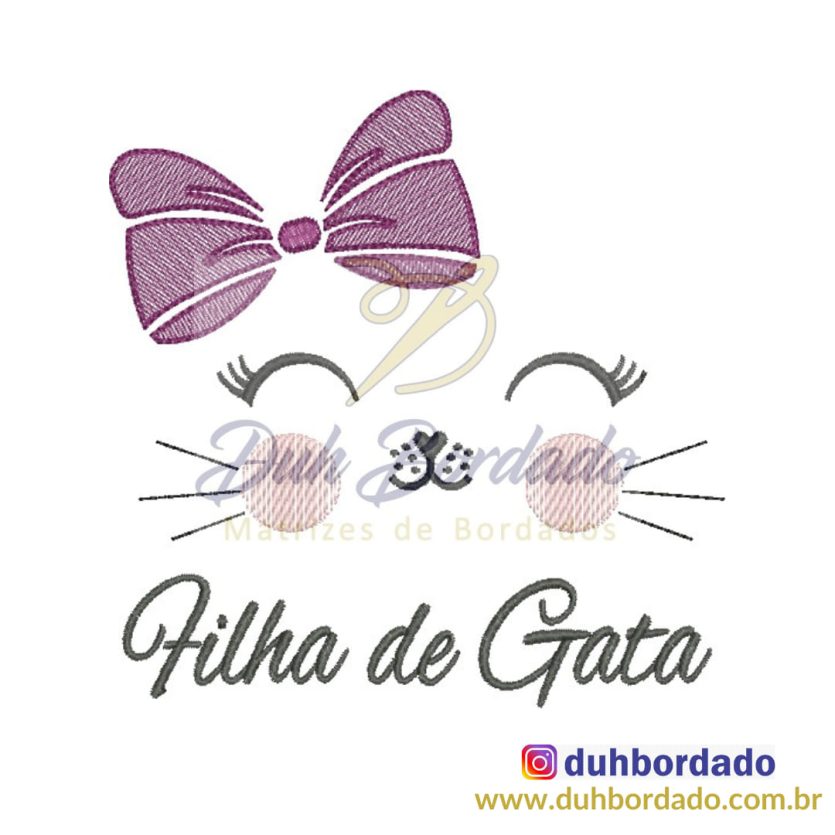 Matriz de Bordado Filha de Gata