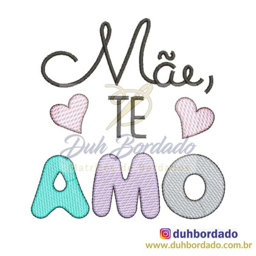 Matriz de Bordado Frase Mãe