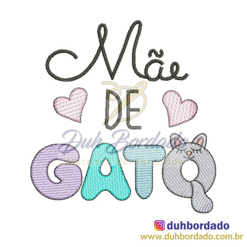 Matriz de Bordado Frase Mãe
