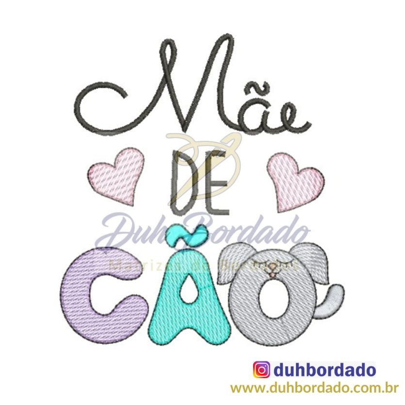 Matriz de Bordado Frase Mãe