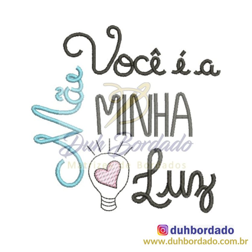 Matriz de Bordado Frase Mãe