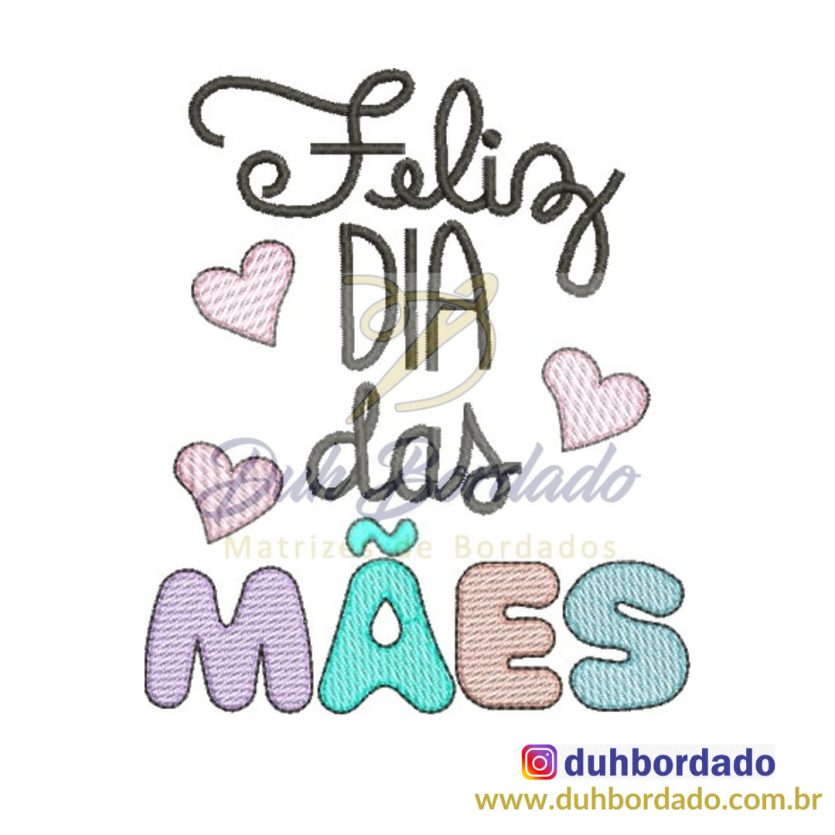 Matriz de Bordado Frase Mãe