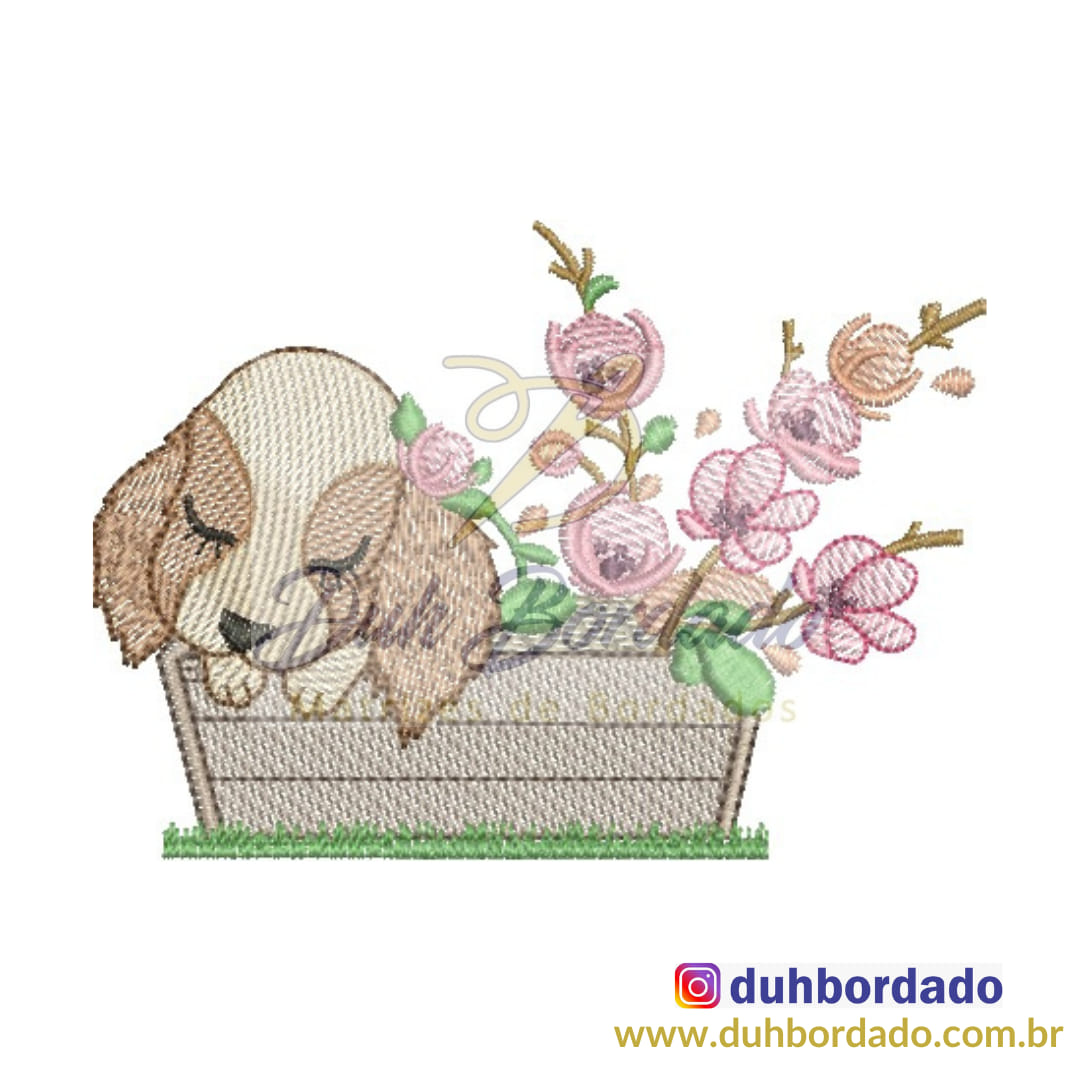 Matriz de Bordado Menino e Cachorro