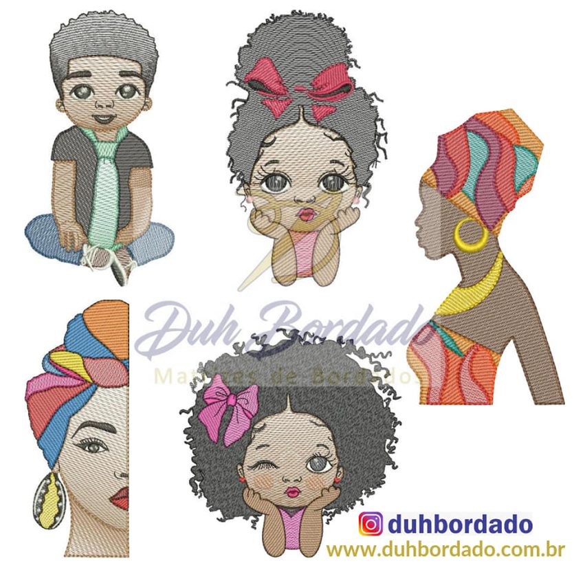 Coleção Matrizes de Bordado Afro Completa