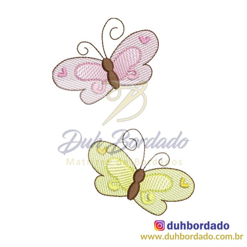 Matriz de Bordado de Borboletas