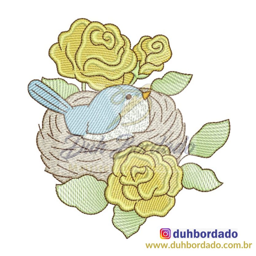 Matriz de Bordado Ninho de Passarinho