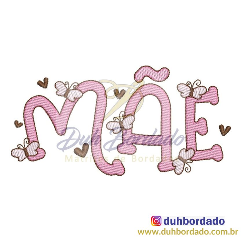 Matriz de Bordado Palavra Mãe