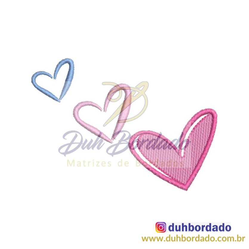Matriz de Bordado Corações
