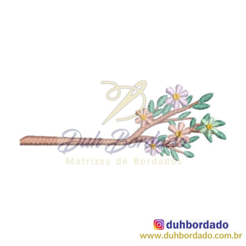 Matriz de Bordado Galho de Árvore