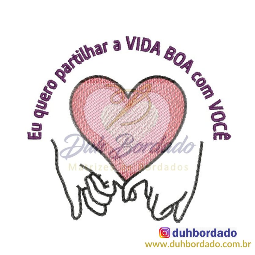 Matriz de Bordado Dia dos Namorados