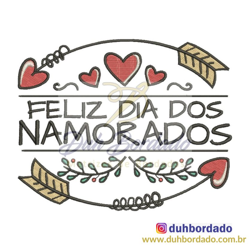 Matriz de Bordado Frase Dia dos Namorados