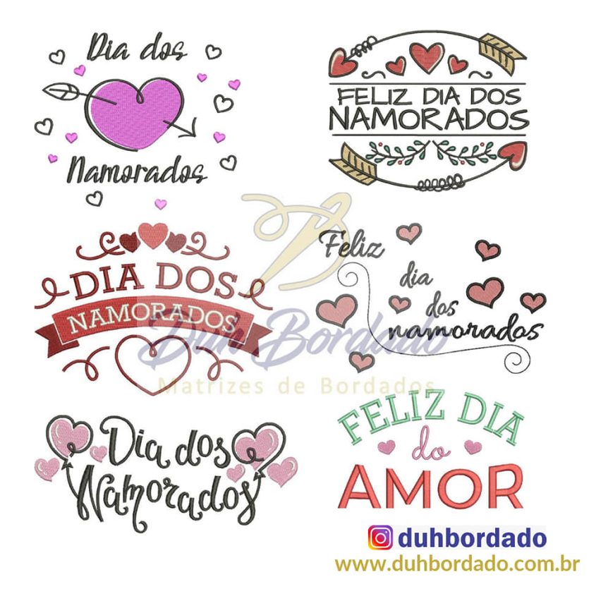 Coleção de Matrizes Frases Dia dos Namorados Completa