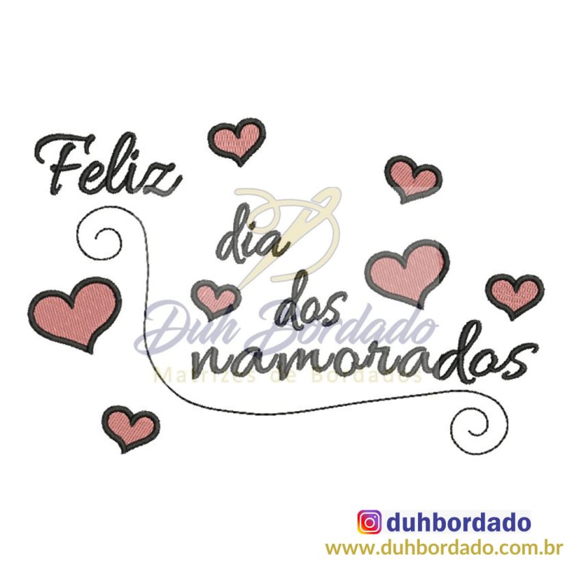 Matriz de Bordado Frase Dia dos Namorados