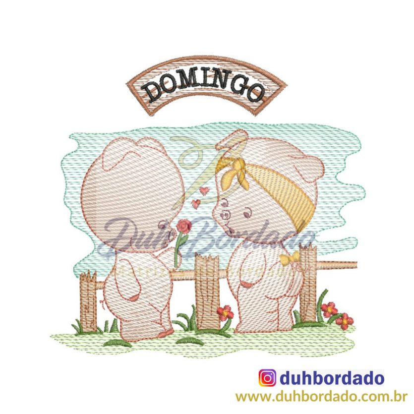 Matriz de Bordado Dia da Semana