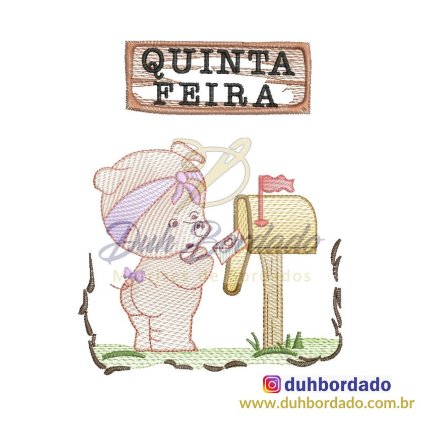 Matriz de Bordado Dia da Semana