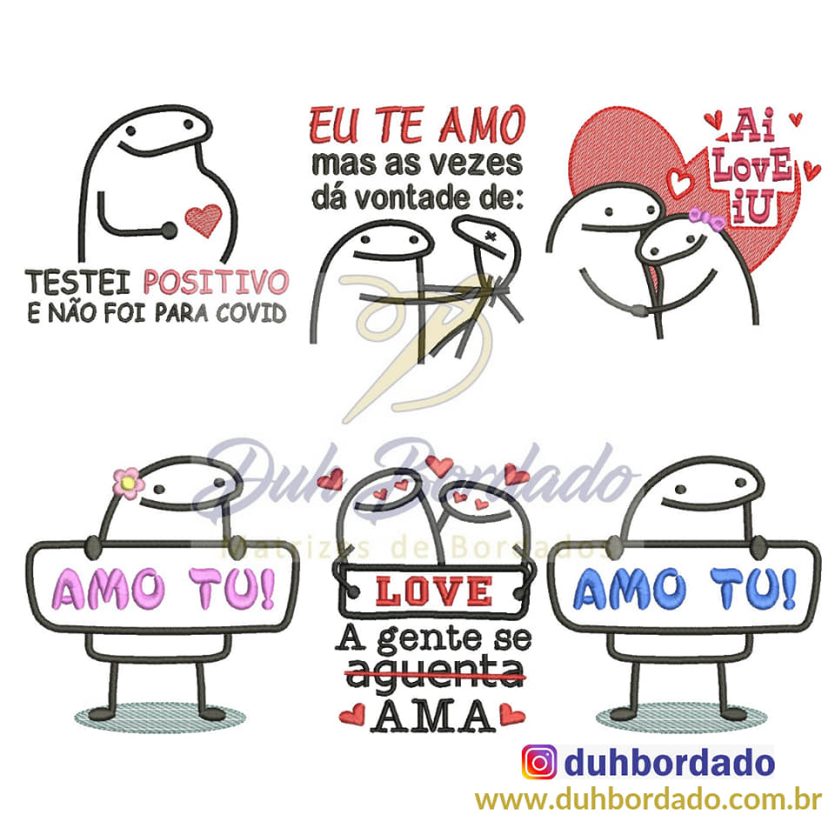 Coleção de Matrizes de Bordados Flork Dia dos Namorados Completa