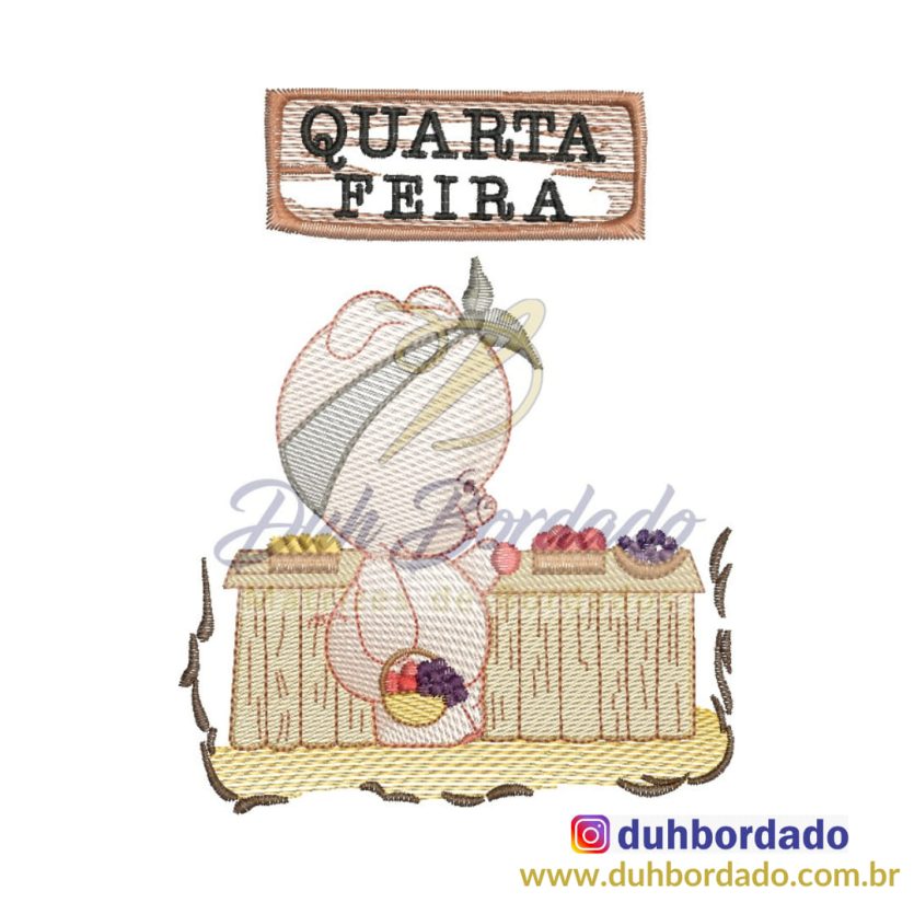 Matriz de Bordado Dia da Semana