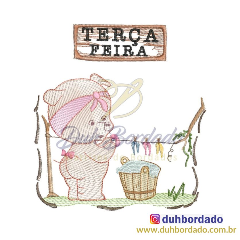 Matriz de Bordado Dia da Semana