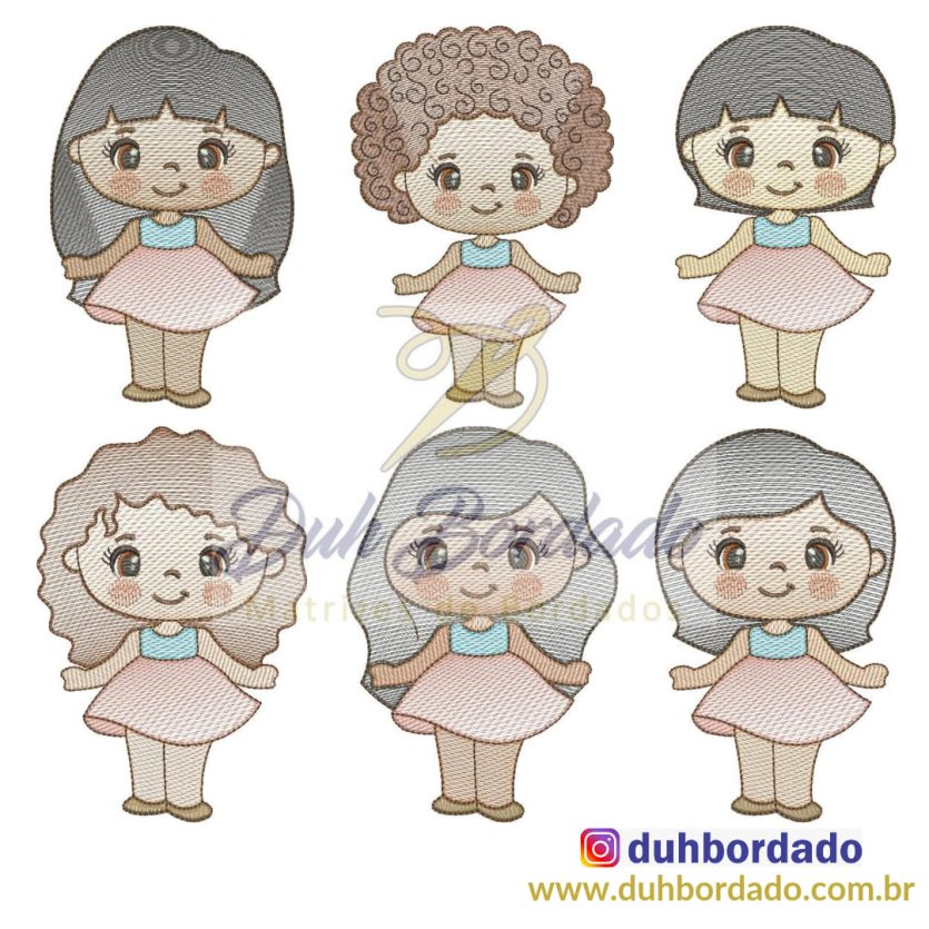 Coleção Matrizes de Bordado Menina Completa