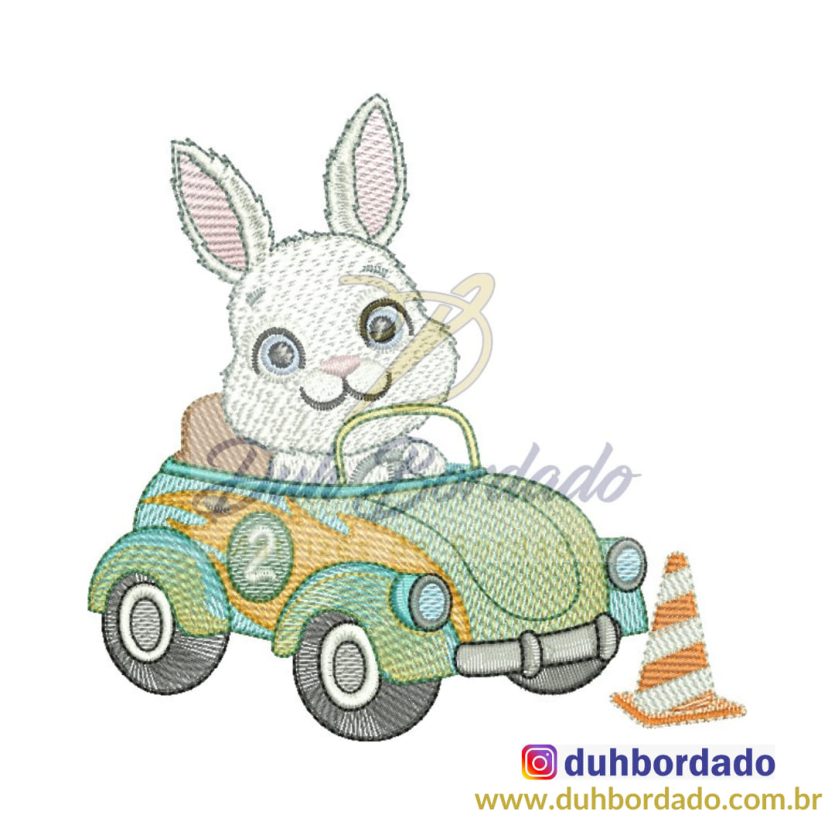 Matriz de Bordado Coelho Motorista