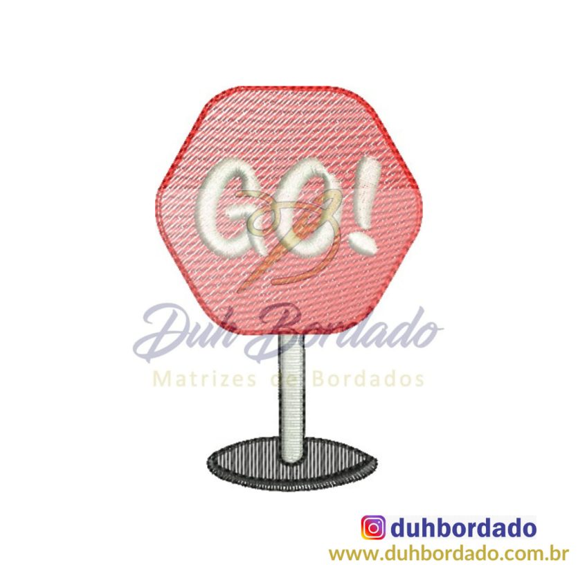 Matriz de Bordado Placa de Trânsito