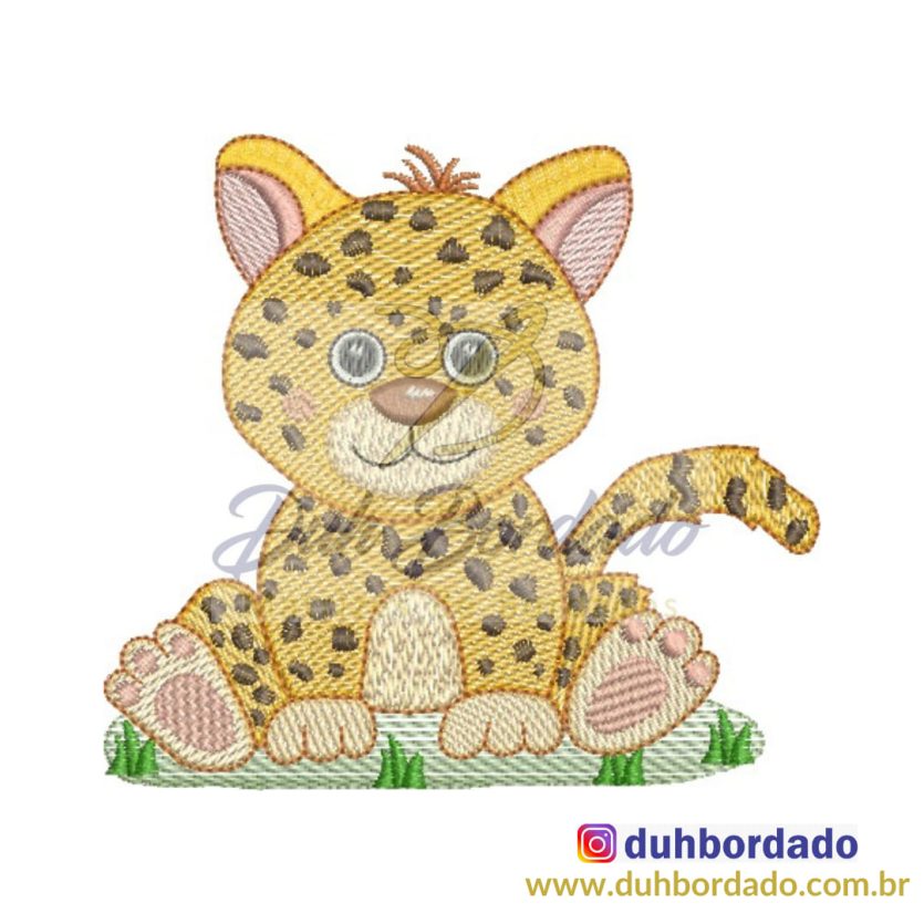 Matriz de Bordado Onça Pintada Baby