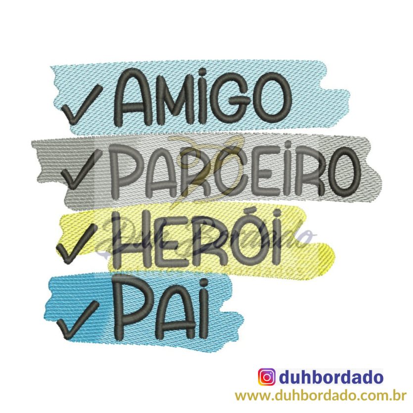 Matriz de Bordado Dia dos Pais