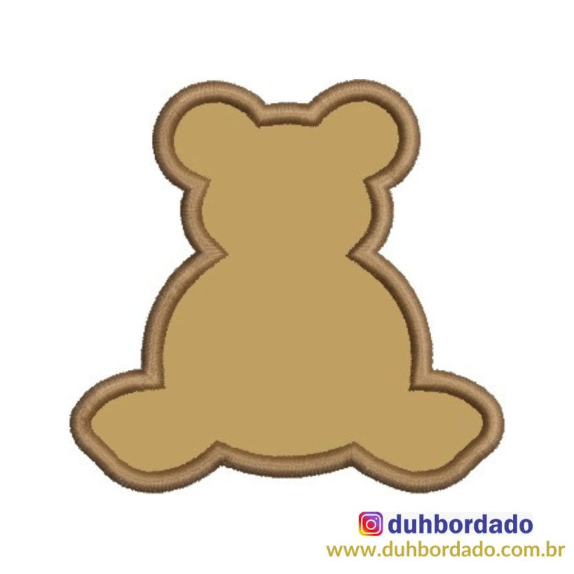 Matriz de Bordado Ursinho em Aplique