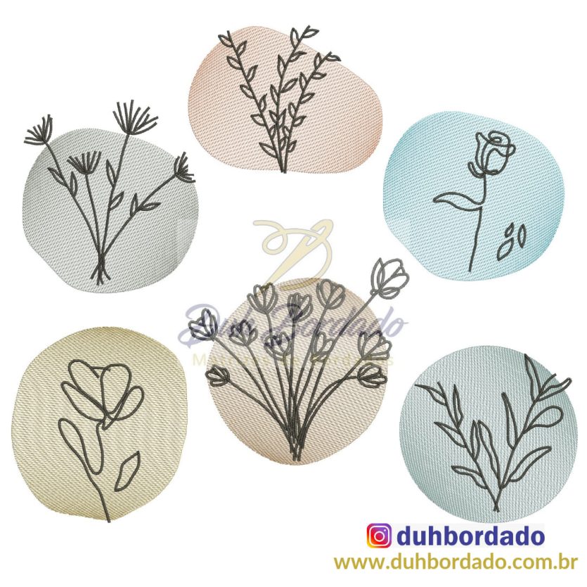Coleção Matrizes de Bordados Floral Completa