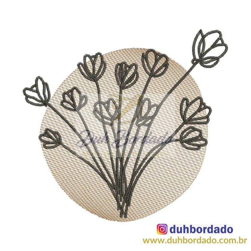 Matriz de Bordado Floral