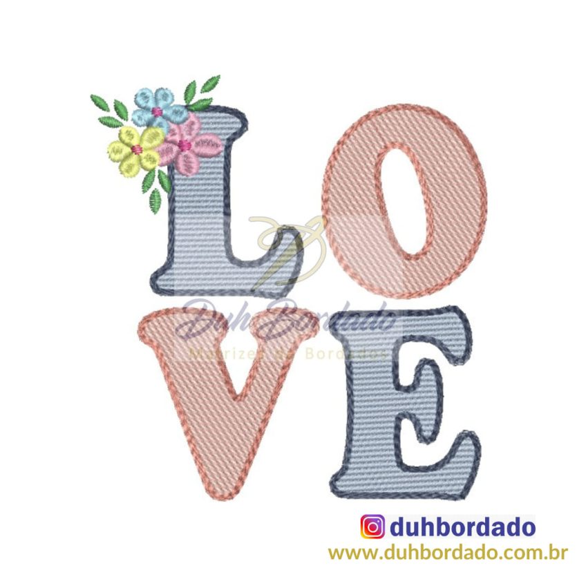 Matriz de Bordado Love