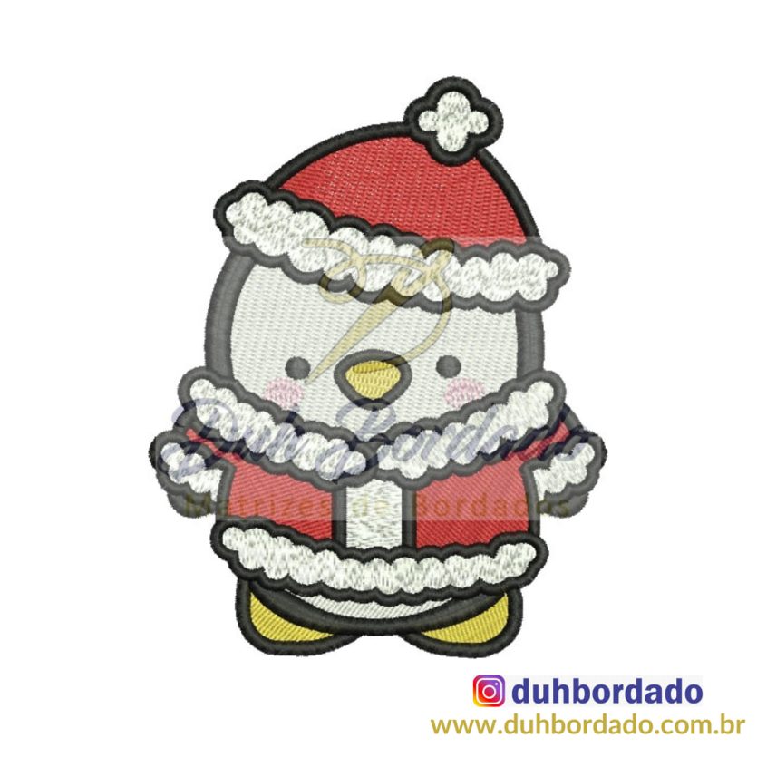 Matriz de Bordado Pinguim de Natal