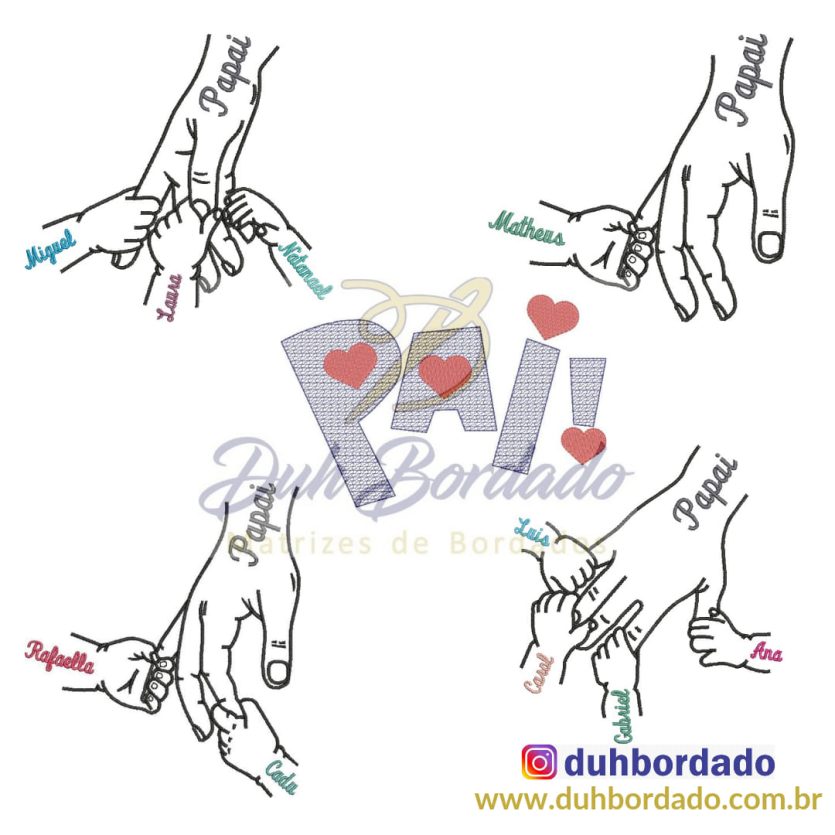 Coleção Matrizes de Bordados Dia dos Pais Completa