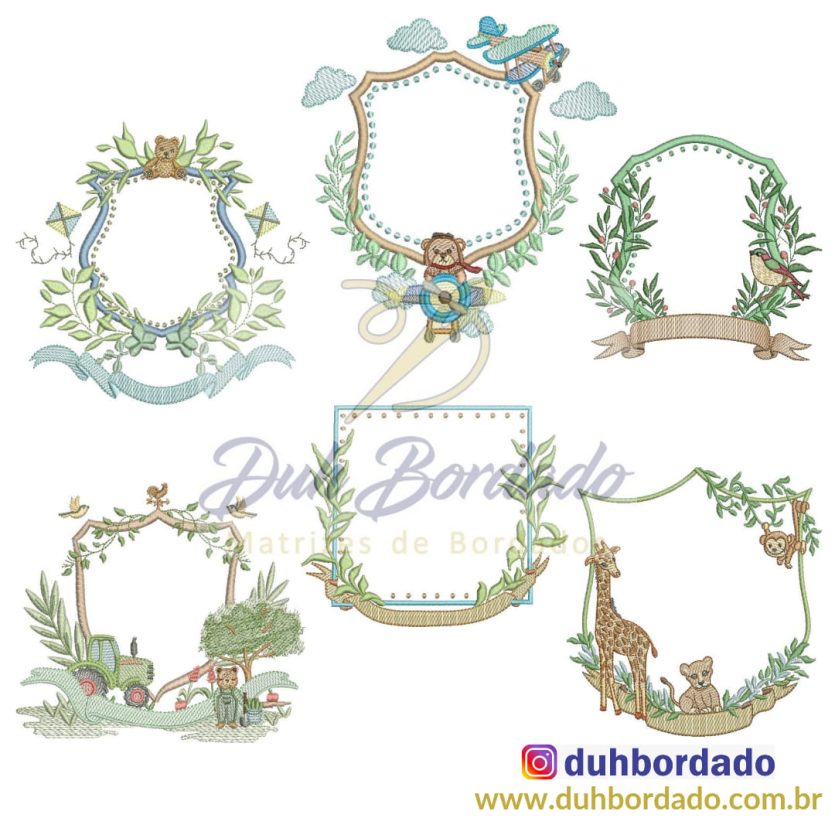 Coleção Matrizes de Bordado Molduras Completa