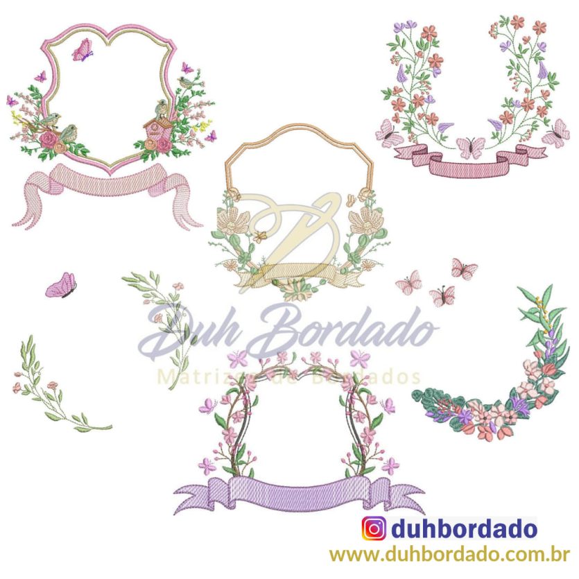 Coleção Matrizes de Bordado Molduras Completa