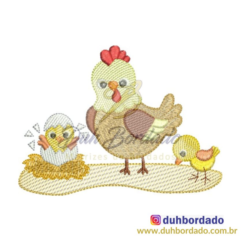 Matriz de Bordado Galinha