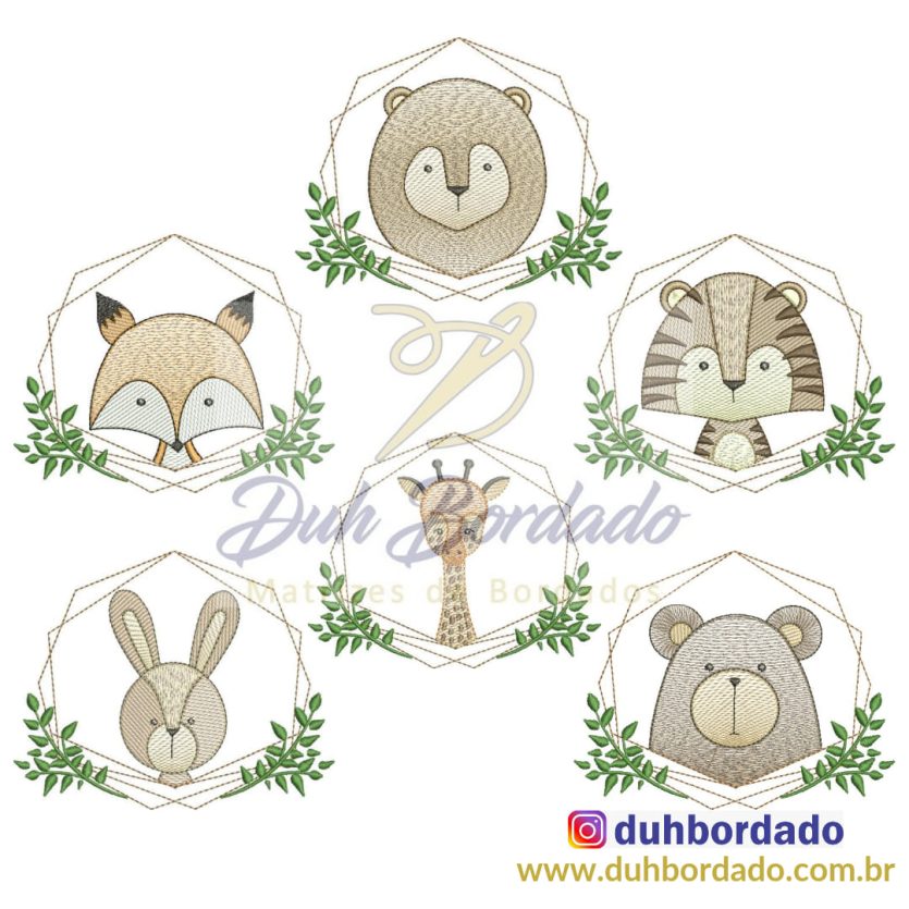 Coleção Matrizes de Bordado Safari Completa