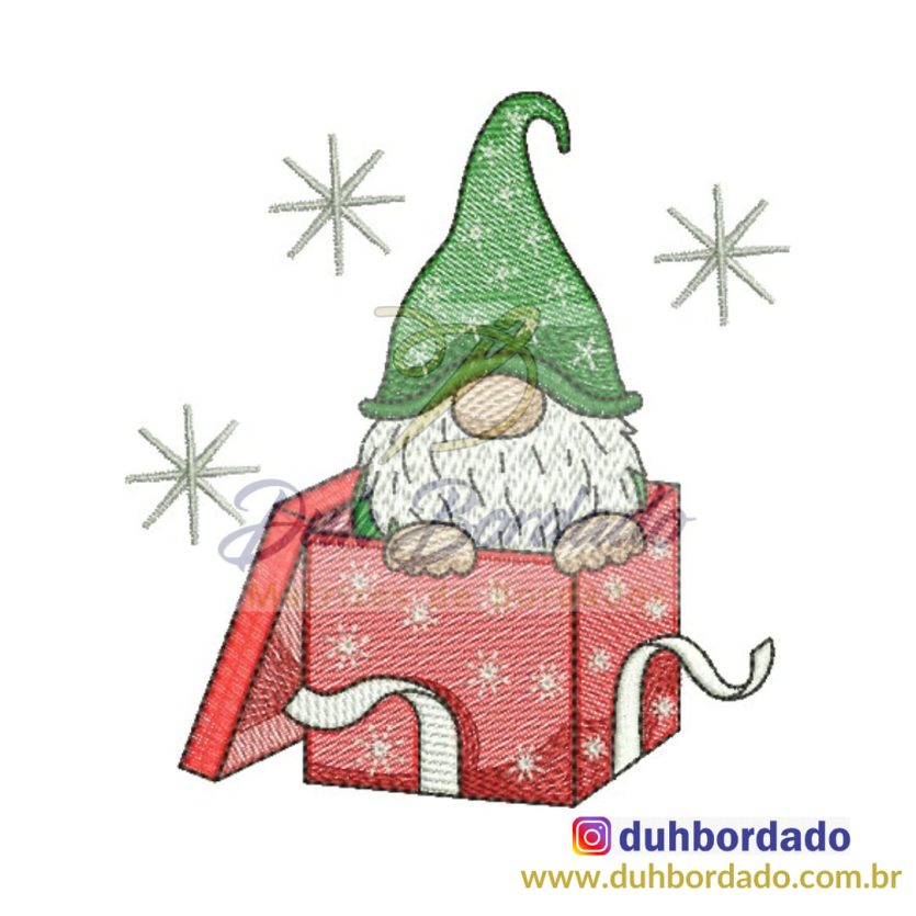 Matriz de Bordado Gnomo de Natal