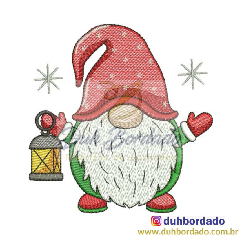 Matriz de Bordado Gnomo de Natal