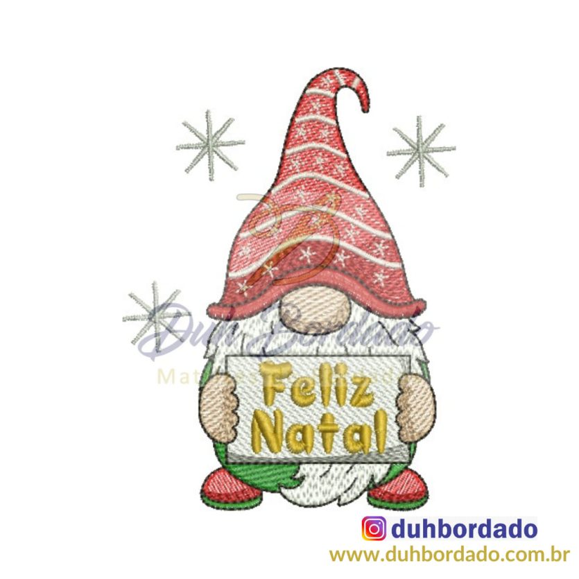Matriz de Bordado Gnomo de Natal