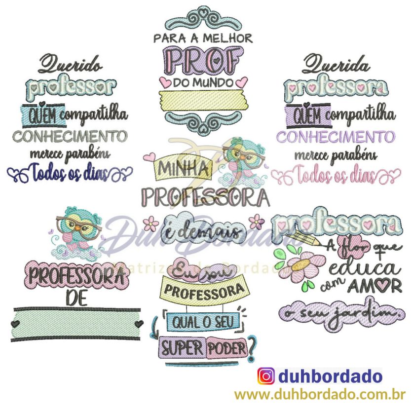 Coleção Matrizes de Bordados Dia dos Professores Completa