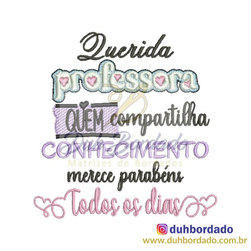 Matriz de Bordado Dia dos Professores