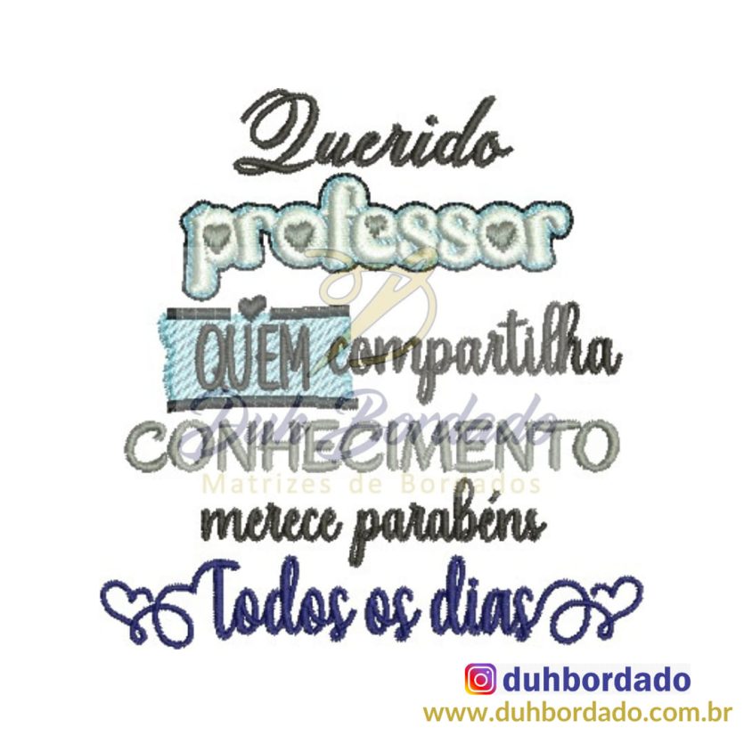 Matriz de Bordado Dia dos Professores