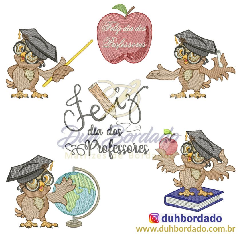 Coleção Matrizes de Bordados Dia dos Professores Completa