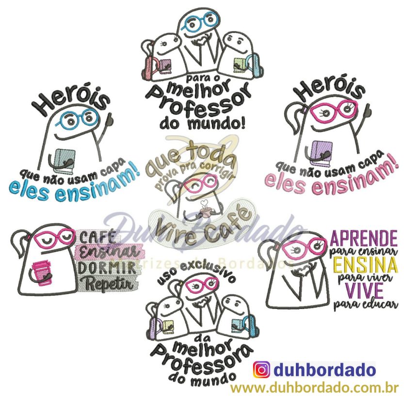 Coleção Matrizes de Bordados Flork Dia dos Professores Completa