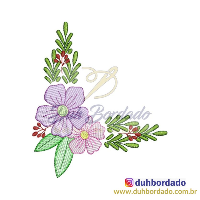 Matriz de Bordado Floral
