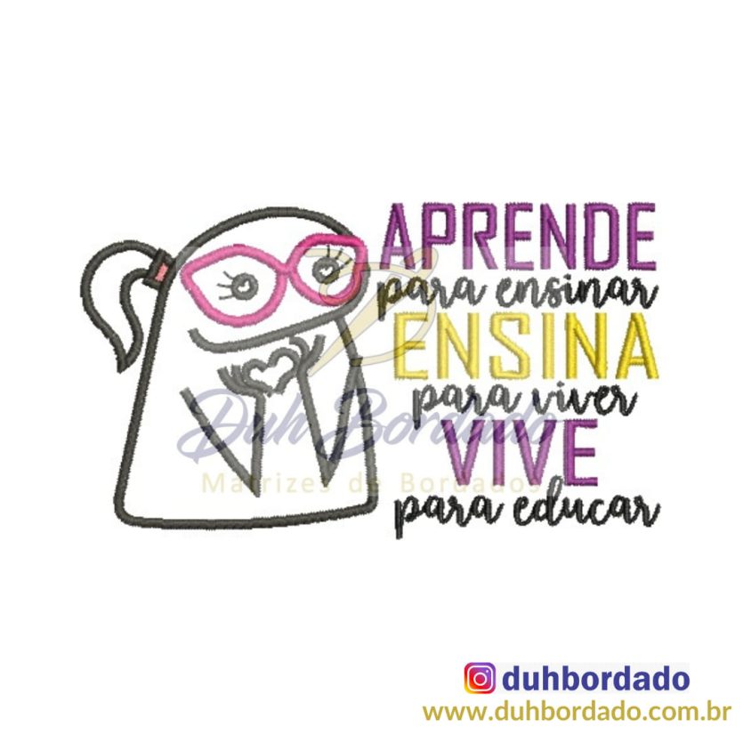 Matriz de Bordado Flork Dia dos Professores