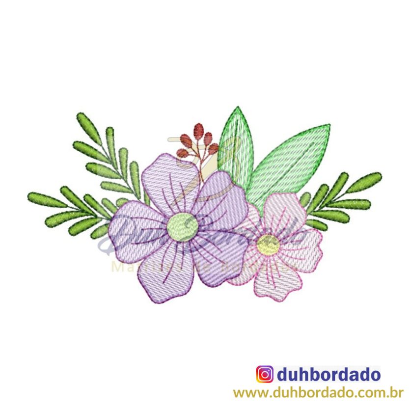 Matriz de Bordado Floral